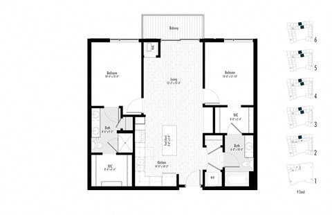 Arcata Apartments Golden Valley MN 2 Bedroom 2 Bath Apartment